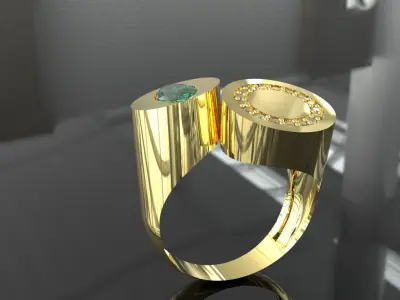 geometry luxury ring 3D print model