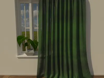 Sheer curtain 3D model