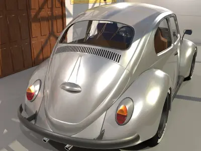 Volkswagen beetle 1963 Custom 3D model