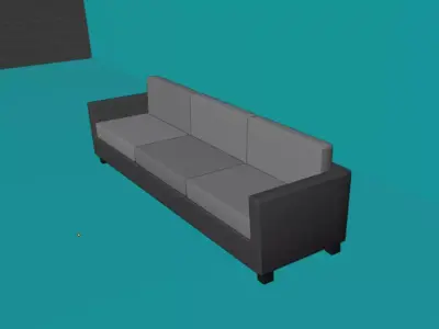 Couch sofa Low-poly 3D model