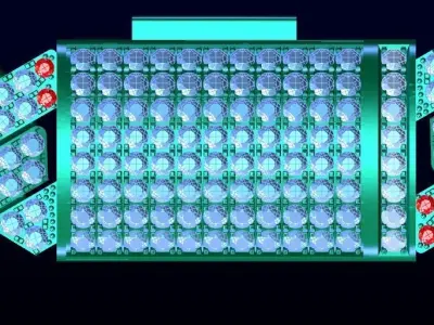 Diamond Cuban link bracelet 7 3D print model