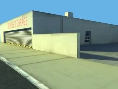 GARAGE building Low-poly 3D model