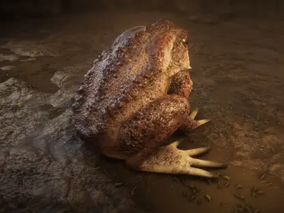 Frogs pack Low-poly 3D model