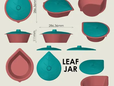Leaf Shaped Box 3D print model