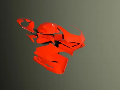 DUCATI frame art  Low-poly 3D model