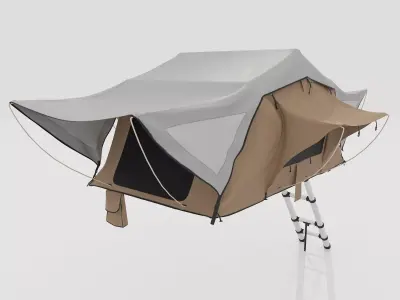 Car Tent Unfolded 3D model