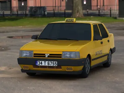 Tofas Dogan SLX Taxi Low-poly 3D model