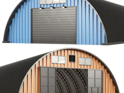 Warehouse hangar 3D model purchase