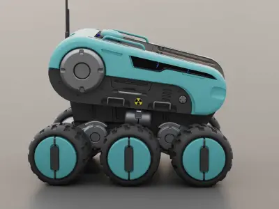 LUNA COLONY ROVER RIGGED 3D model