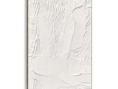 Plaster Two Photo Frame 416 Low-poly 3D model