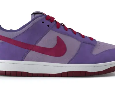 Nike Dunk Low Plum PBR Low-poly 3D model