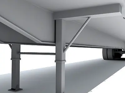 Flatbed Trailer 09 3D model