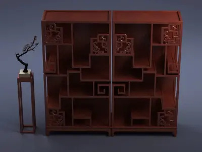 cabinet cabinet wardrobe sofa bed table bookshelve 3D model