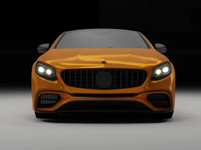  Mercedes-Benz car  Low-poly 3D model