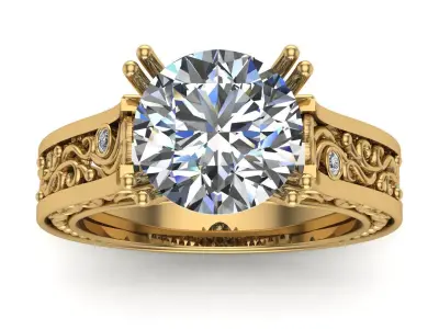 Solitaire Ring A31 3D print model
