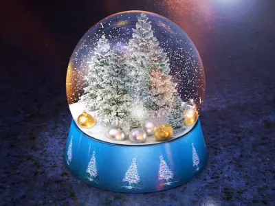 Snow Glass Ball  3D model