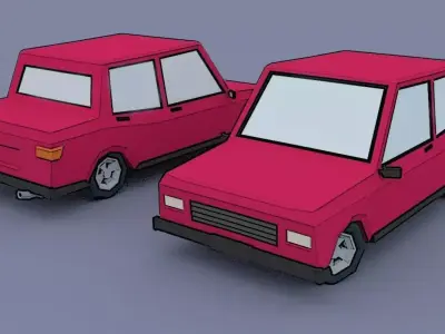 LowPoly Vehicle 001 Low-poly 3D model