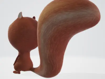 Squirrel 3D Model Low-poly 3D model