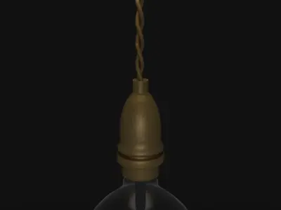 Lightbulb light bulb Low-poly 3D model
