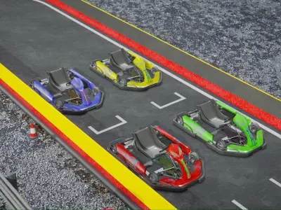 Gokart Track RT Low-poly 3D model