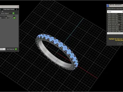Wedding ring model 322 3D print model