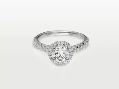 DESTINEE - RING - SOLITAIRE 3D print model