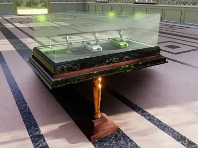 Solar Carport Type-4 3x12 Panels Diorama 3D model