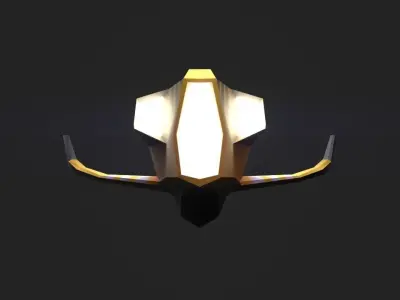 3DP Spaceships Collection - The XZ Banananana Low-poly 3D model