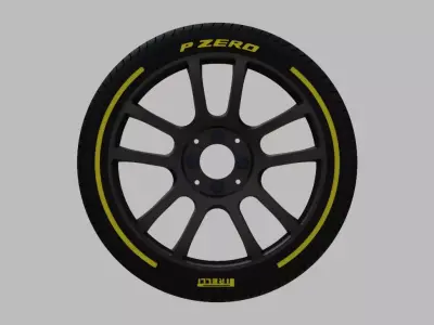 Miniature Konig Heliogram Rim - Tire and Rim - 3D Print 3D print model