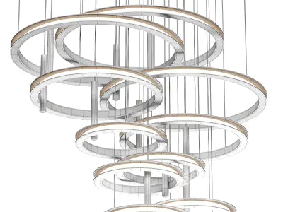 Ring chandeliers GEDEON lamps 3D model