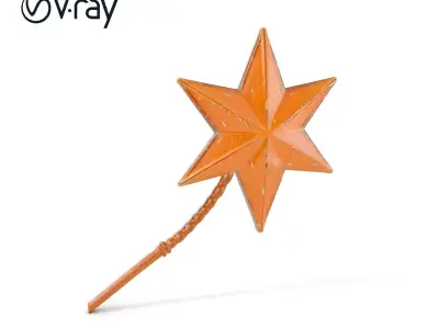 Star Wand D Model Pack Low-poly 3D model