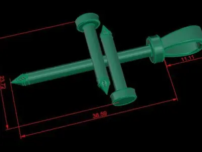 Nail Cross Pendant 3D print model