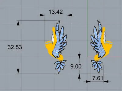 Magerit Earring 3D print model