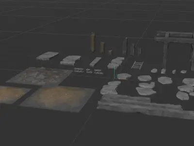 debris - PBR Low-poly 3D model