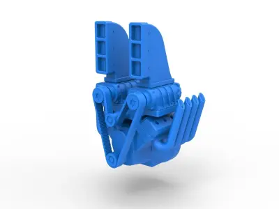 Engine V8 with double supercharger Version 6 Scale 1 to 25 3D print model