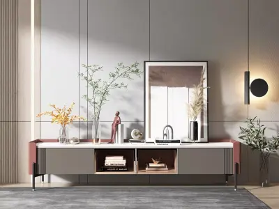 Modern style TV cabinet 3D model