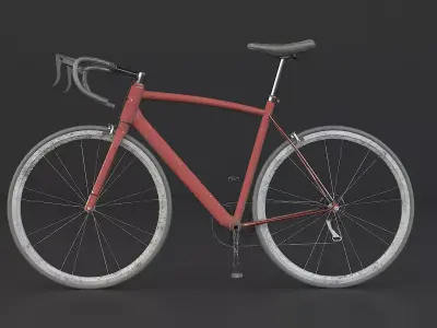 Old Generic Road Bicycle 3D model