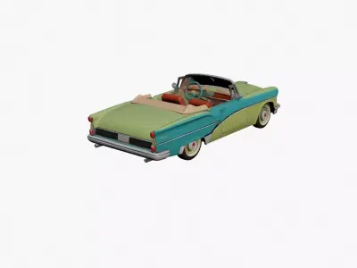 1950s Early Vintage Classic Convertible 3D model 3D model