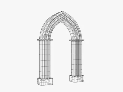 Medieval Gothic Arch 3D Model 3D model