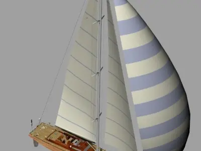Sailboat design Free 3D model