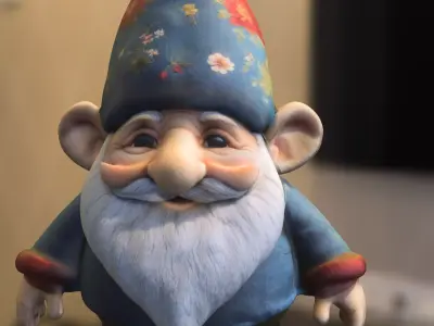 Garden Gnome Low-poly 3D model