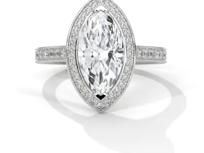 solitaire ring with detail images and 360 render videos 87 3D print model