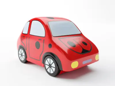 Toy Car Low-poly 3D model