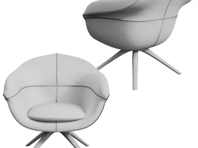 Modern armchair 2 3D model