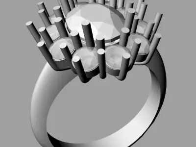 Classic Diana Engagement ring anello cestino an 172 3D print model