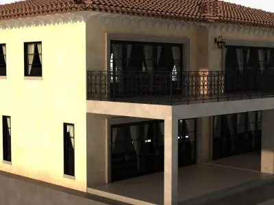 Luxury mediterranean villa 3D model