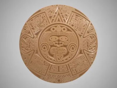 Aztec Wall Decoration 3D print model