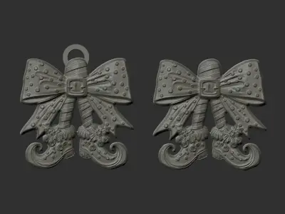 christmas tree shoe decor  3D print model