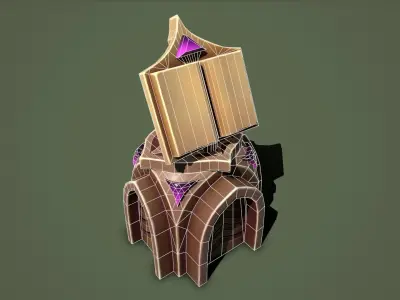 Temple Lootbox Low-poly 3D model
