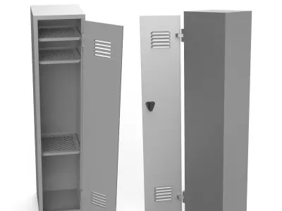 Locker with shelves 3D print model